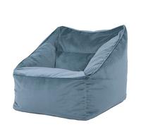 icon Natalia Velvet Adults Bean Bag Armchair, Ready Filled Large Beanbag Dusk Pink in Light Blue ICON Light Blue