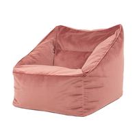 icon Natalia Velvet Adults Bean Bag Armchair, Ready Filled Large Beanbag Dusk Pink in Light Pink ICON Light Pink