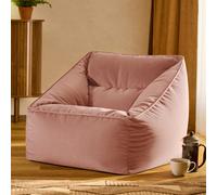 Icon Natalia Velvet Armchair Bean Bag, Pink