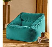 Icon Natalia Velvet Armchair Bean Bag, Teal