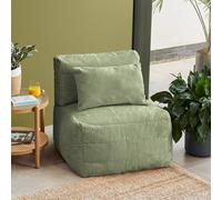 icon Noa Bean Bag Recliner, Jumbo Cord in Green ICON Green