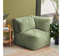 icon Noa Modular Bean Bag Corner Chair, Jumbo Cord, Sage Green ICON Green