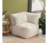 Icon Noa Modular Bean Bag Corner Chair, Jumbo Cord, Stone