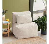 icon Noa Modular Bean Bag High Back Chair, Jumbo Cord, Sage Green in Cream ICON Cream