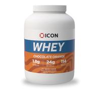 ICON Nutrition Whey Protein Powder - Chocolate Orange - High Protein, Grass Fed, Low Carbs & Fat, Complete Amino Acid Profile, Cold Shakes or Mix with Foods - 2.27kg, 71 Servings