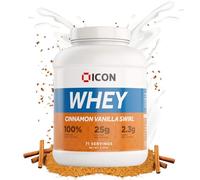 ICON Nutrition Whey Protein Powder - Cinnamon Vanilla Swirl - High Protein, Grass Fed, Low Carbs & Fat, Complete Amino Acid Profile, Cold Shakes or Mix with Foods - 2.27kg, 71 Servings
