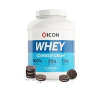 ICON Nutrition Whey Protein Powder - Cookies N Cream - High Protein, Grass Fed, Low Carbs & Fat, Complete Amino Acid Profile, Cold Shakes or Mix with Foods - 2.27kg, 71 Servings
