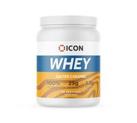 ICON Nutrition Whey Protein Powder - Salted Caramel - High Protein, Grass Fed, Low Carbs & Fat, Complete Amino Acid Profile, Cold Shakes or Mix with Foods - 960g, 30 Servings