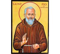 Icon of Padre Pio. Saint Padre Pio Icon. 18cm x 13cm