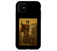 Icon of Saint George Riding His Horse and Slaying the Beast Case for iPhone 11