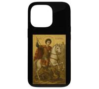Icon of Saint George Riding His Horse and Slaying the Beast Case for iPhone 13 Pro