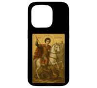 Icon of Saint George Riding His Horse and Slaying the Beast Case for iPhone 15 Pro