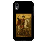 Icon of Saint George Riding His Horse and Slaying the Beast Case for iPhone XR