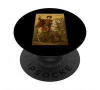 Icon of Saint George Riding His Horse and Slaying the Beast PopSockets Adhesive PopGrip