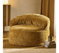Icon Orb Accent Chair Woven Chenille, Gold