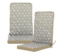 icon Outdoor High Back Seat Cushion Set of 2 in Green ICON Green