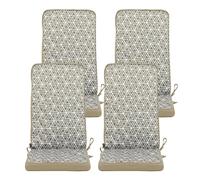 icon Outdoor High Back Seat Cushion Set of 4 Olive Green Geometric ICON Green