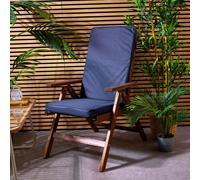 icon Outdoor High Back Seat Cushion Stone in Navy ICON Navy