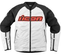 Icon Overlord 3 Motorcycle Motorbike Textile Jacket Black / White