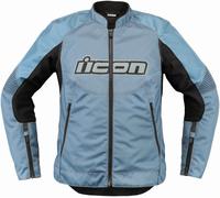 Icon Overlord3 Ladies Motorcycle Textile Jacket, black-blue, size S for Women