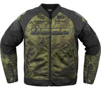 Icon Overlord3 Magnacross Motorcycle Jacket Black/Dark Grey/Green