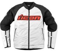 Icon Overlord3, textile jacket XL White/Black/Red