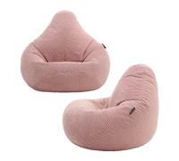 icon Pack of 2 Dalton Kids Bean Bag, Corduroy Childrens Beanbag in Light Pink ICON Light Pink