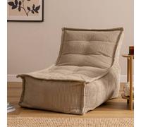 icon Scandi Jumbo Corduroy Bean Bag Lounger in Stone | Size: Medium ICON Stone Medium