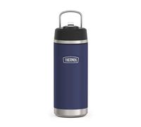 Icon Series by Thermos Stainless Steel Kids Water Bottle with Pivot Straw, 18 Ounce, Navy