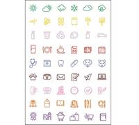 Icon Series Clear Stamps for Card Making,Transparent Stamps for Scrapbooking DIY Album Card Making Supplies (01)