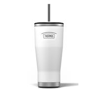 Icon Series Stainless Steel Travel Mug 710ml with Straw - White Thermos White One Size