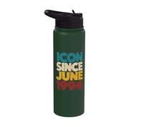 Icon Since 1994 Retro Striped Stainless Steel Insulated Water Bottle