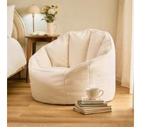 Icon Sirena Boucle Bean Bag Accent Chair, Cream