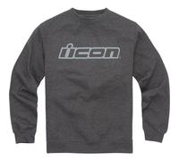 Icon Slant Motorcycle Motorbike Crewneck Sweatshirt Charcoal