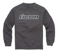 Icon Slant Motorcycle Motorbike Crewneck Sweatshirt Charcoal