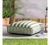 icon Solus Bean Bag Floor Cushion, Kyoto, Olive Green Stripe