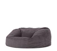 icon Soul Giant Corduroy Bean Bag Charcoal Grey 2-Seater Bean Bag Chair ICON Charcoal