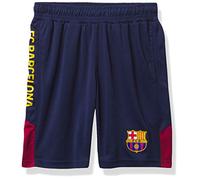 Icon Sports Boy's Team Soccer FC Barcelona Football Shorts, Navy Blue, L