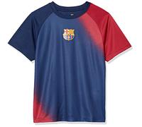 Icon Sports Boy's Training Shirt FC Barcelona Football Jersey, Navy Blue, S