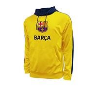 Icon Sports FC Barcelona Officially Licensed Barça Adult Men's Pullover Hooded Sweatshirt Yellow