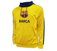 Icon Sports Men’s Pullover Hoodie - Official Soccer Football Club Team Casual Long Sleeve Sweatshirt Sports Active Top, Fc Barcelona-yellow Side Step, XL