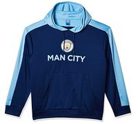 Icon Sports English Premiership Manchester City Mens Side Step Pullover Hoodie, Navy, Small