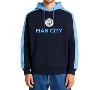 Icon Sports Men's Manchester City FC Side Step Pullover Hoodie, Navy, XL