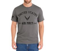 Icon Sports Men's U.s. Air Force Short Sleeve T-Shirt, Grey, Large