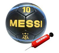 Icon Sports Official Argentine Football Association Lionel Messi Soccer Ball - AFA189BL Black Size 5