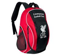 Icon Sports Ofiically Licensed Liverpool Adult Backpack With Soccer Ball Compartment, Red/Black, One Size, Icon Sports Ball Backpack