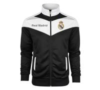 Icon Sports Real Madrid Legacy Track Jacket - Official R. Madrid Zip Training Jacket, Black, L