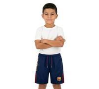 Icon Sports Spanish Primera Liga Barcelona Boys Soccer Shorts, Navy, Small