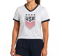 Icon Sports Women's Gameday Shirt Athletic, USWNT, Elite, White/Blue, Small