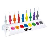 ICON Stoddard INTERDENTAL Brushes Assorted Pack of 9 Brushes + Display/Holder Stand